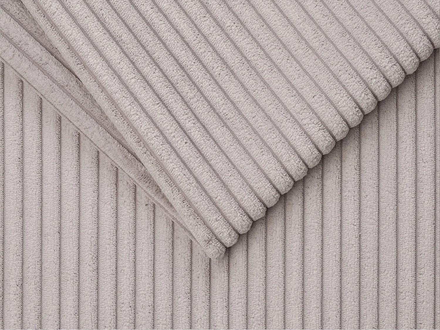 Sofá rinconera reversible de pana gris claro RISTANO