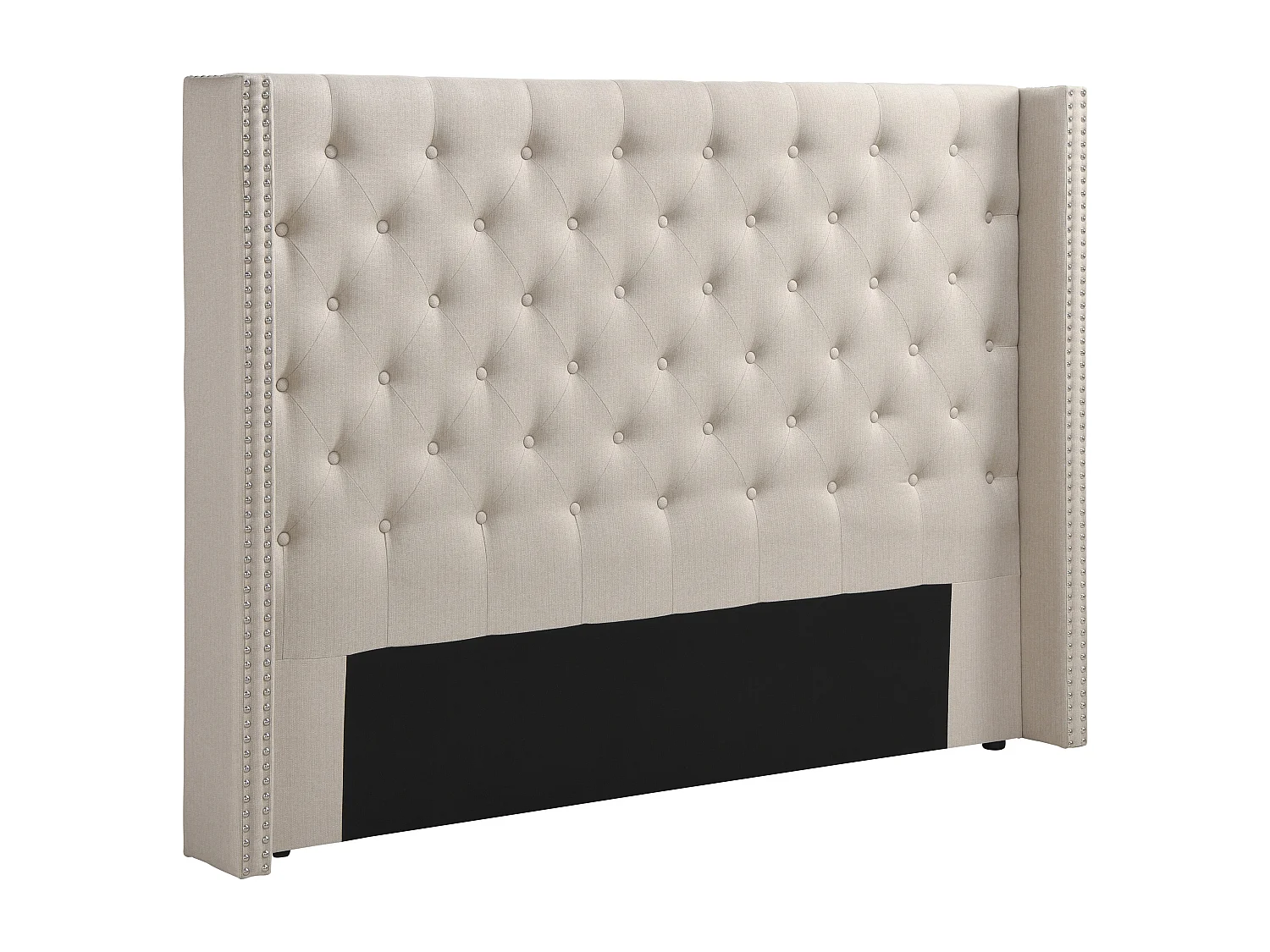 Tête de lit capitonnée - 190 cm - Tissu - Beige - MASSIMO