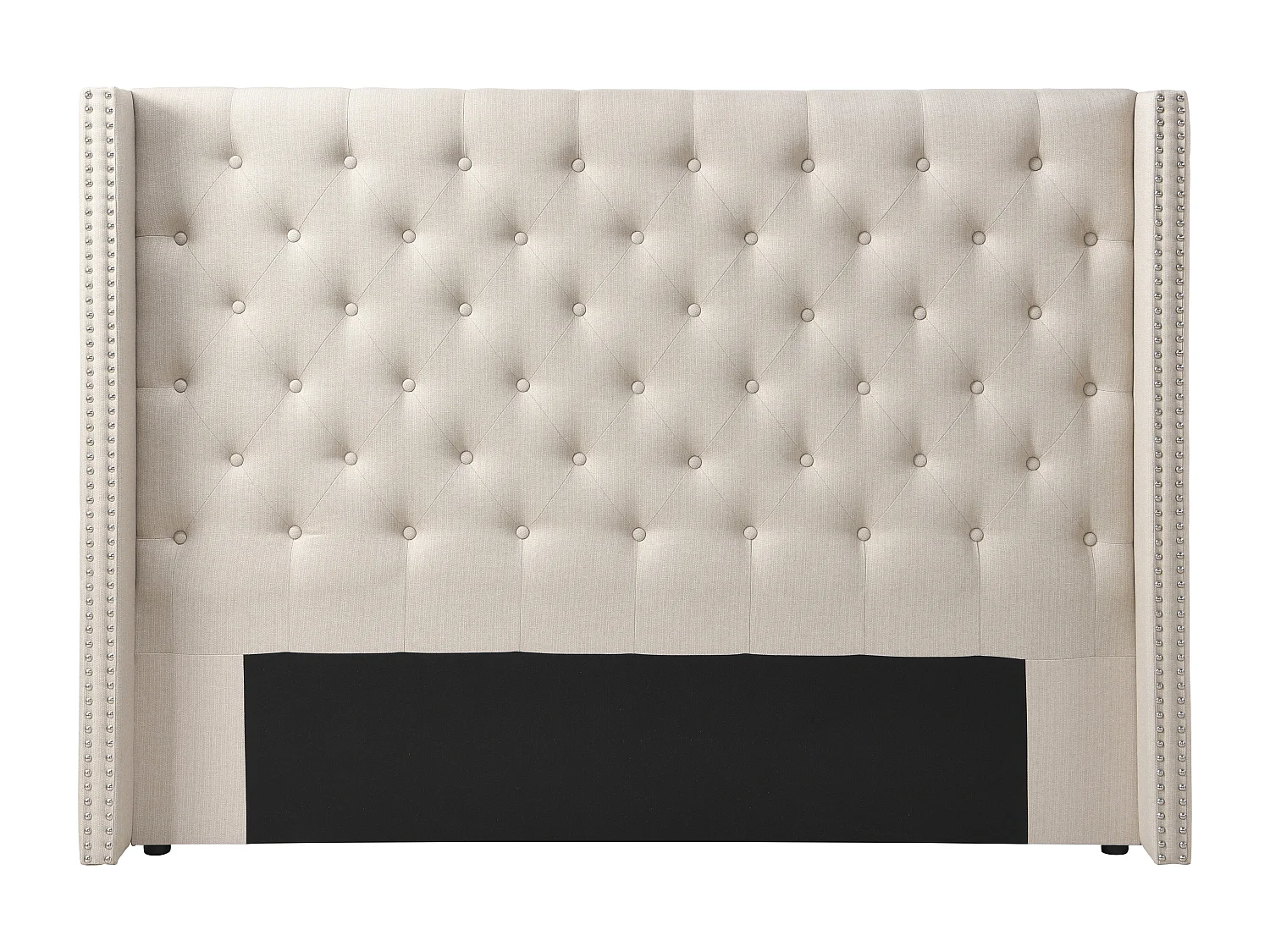 Tête de lit capitonnée - 190 cm - Tissu - Beige - MASSIMO