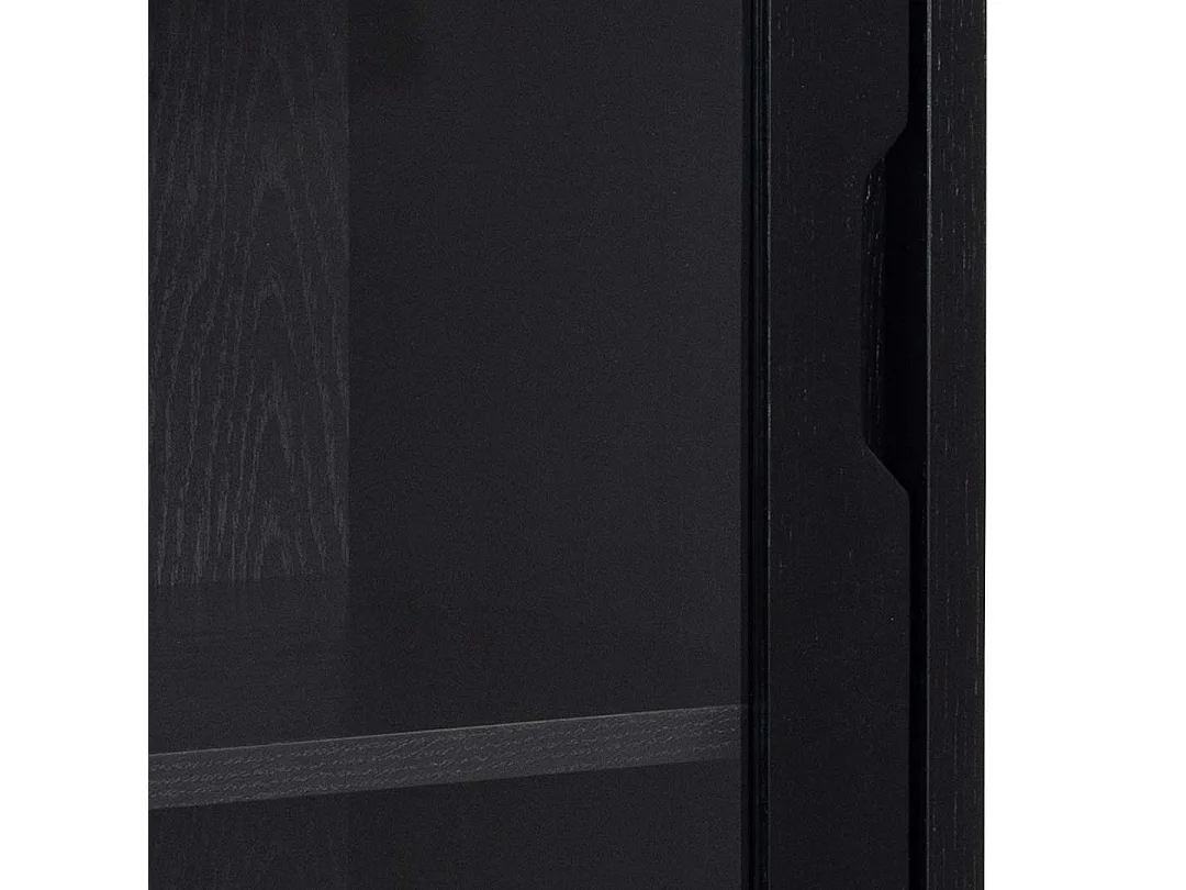 ALine citrine 1 porte en verre, 2 tiroirs noir.