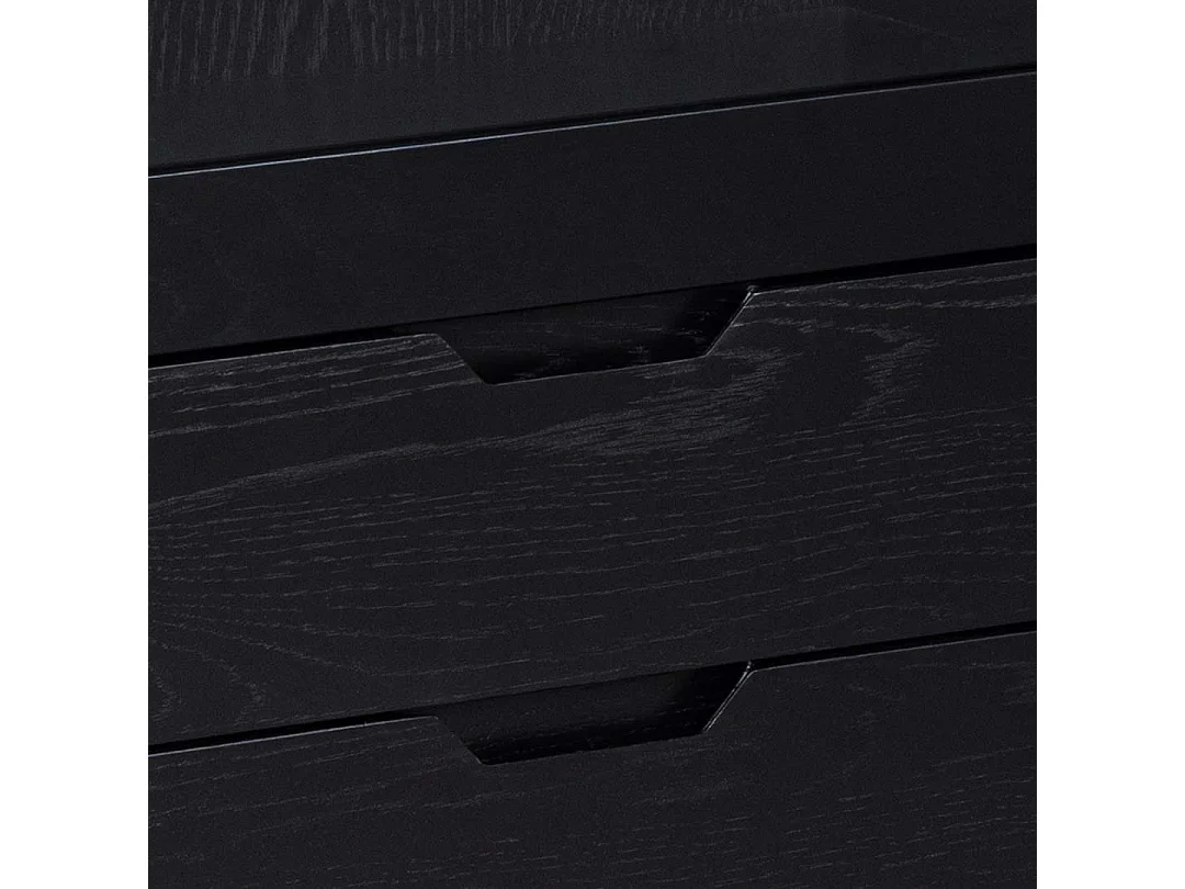 ALine citrine 1 porte en verre, 2 tiroirs noir.