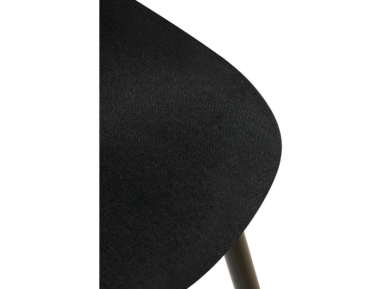 Lot de 4  chaise salle à manger - Tissu - Noir - Giverny