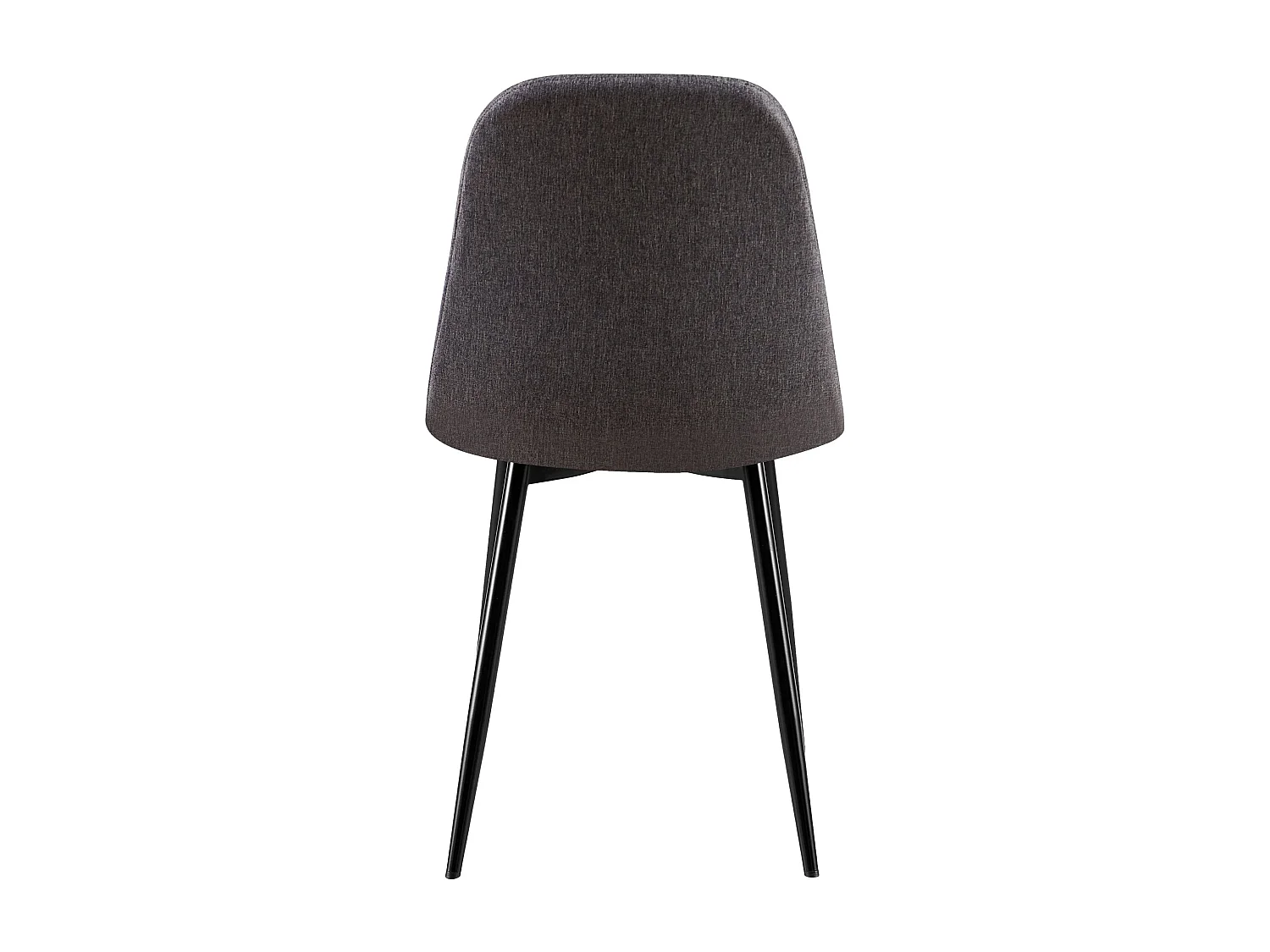 Lot de 4  chaise salle à manger - Tissu - Gris foncé - Giverny