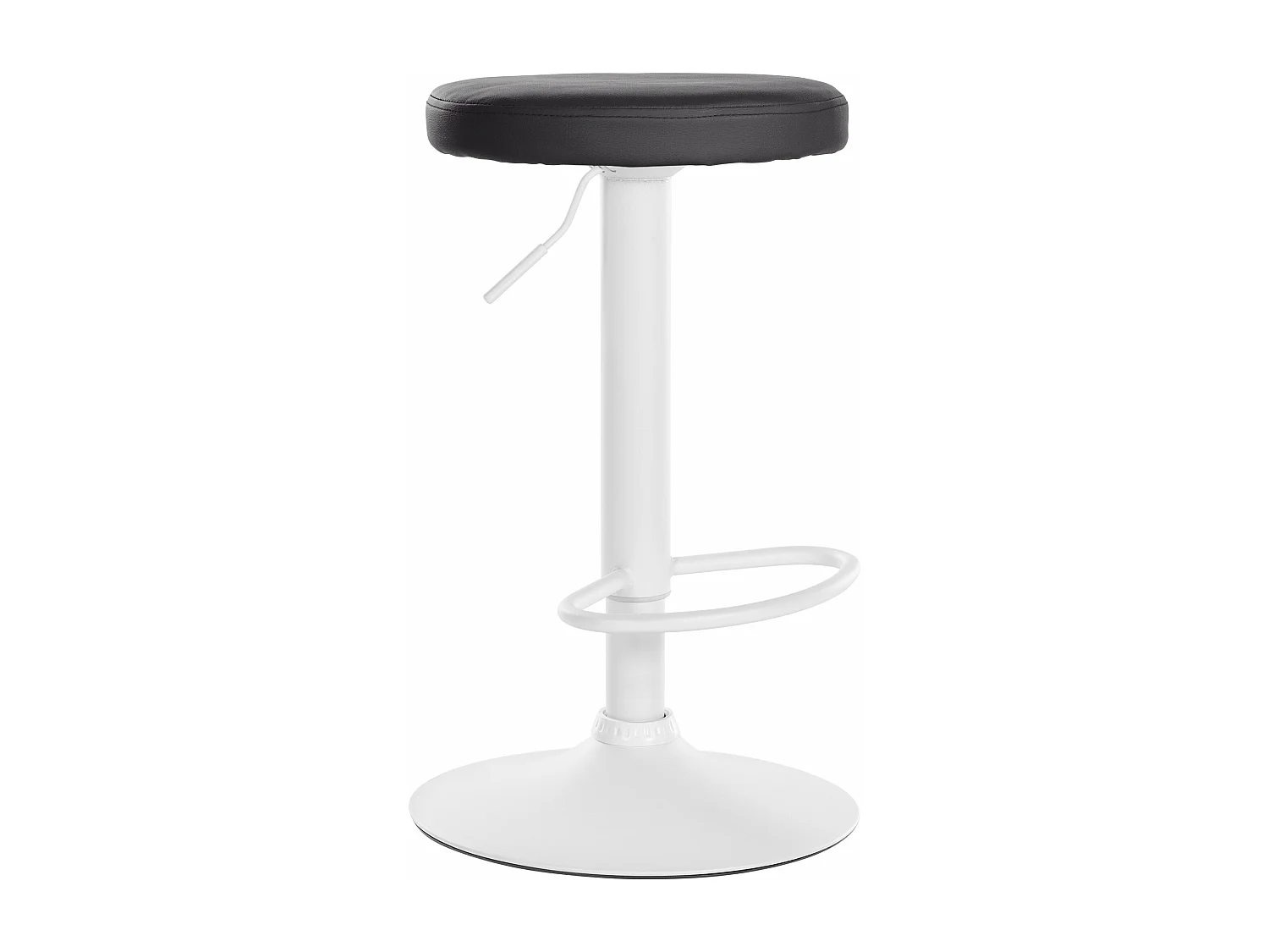 Tabouret de bar - Similicuir & Blanc - Noir - Ponte