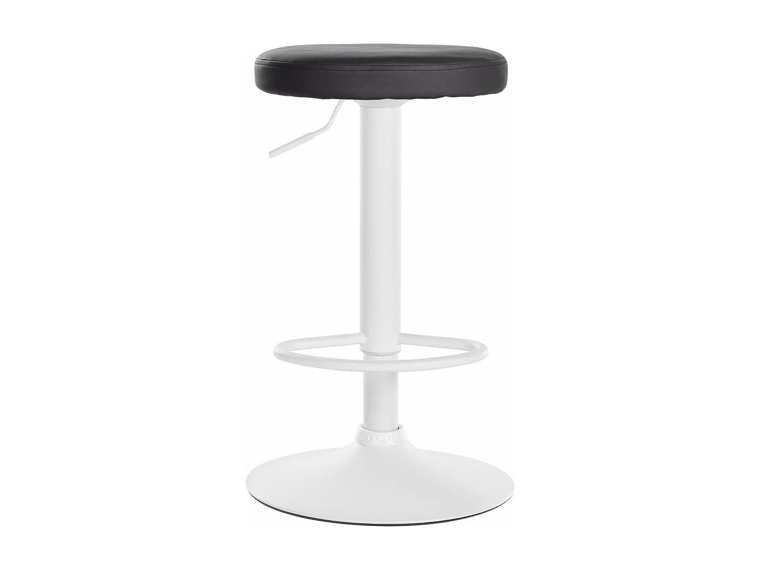 Tabouret de bar - Similicuir & Blanc - Noir - Ponte