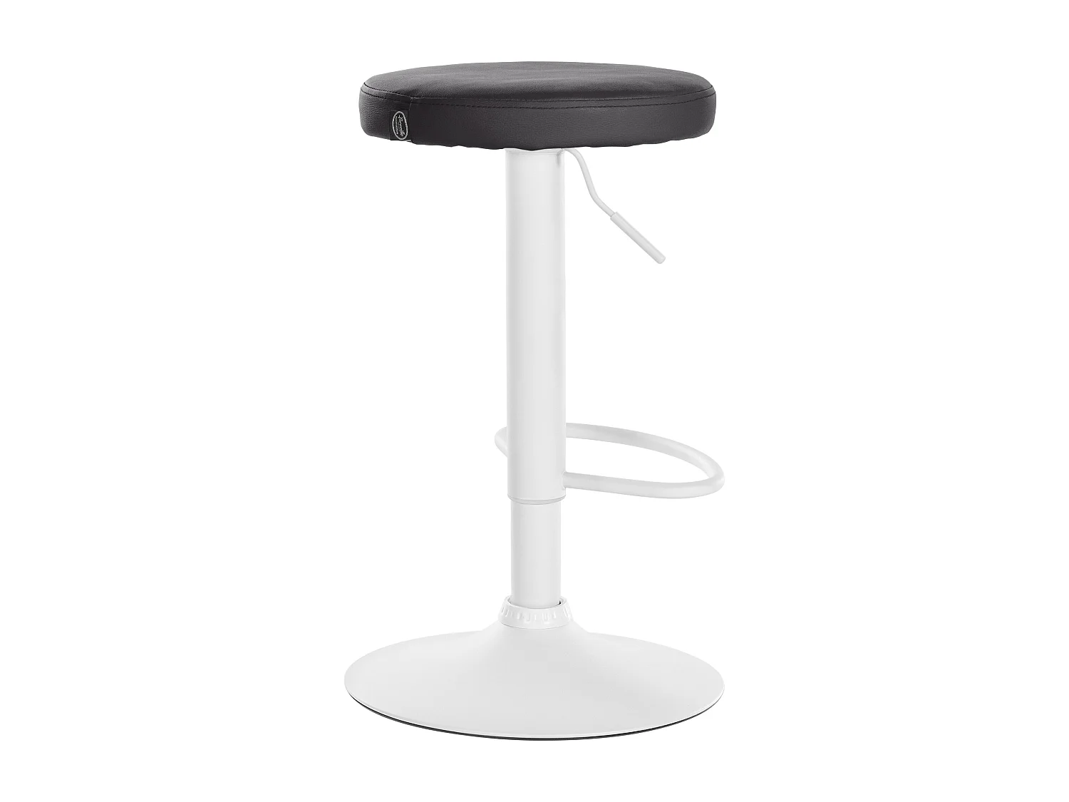 Tabouret de bar - Similicuir & Blanc - Noir - Ponte