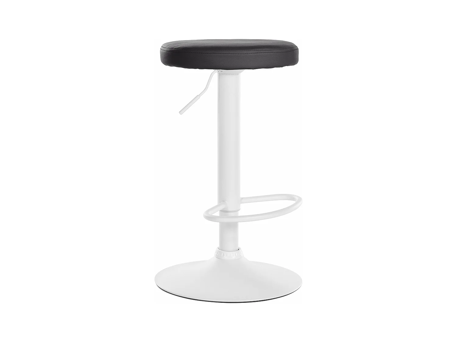 Tabouret de bar - Similicuir & Blanc - Noir - Ponte