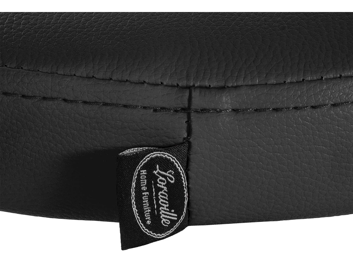 Tabouret de bar - Similicuir & Blanc - Noir - Ponte