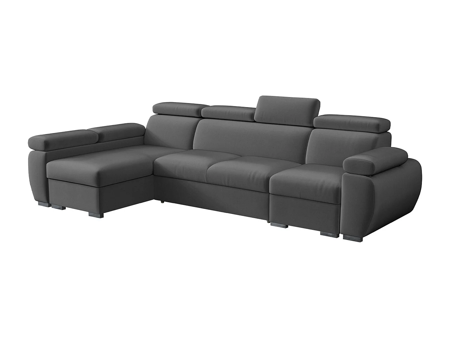 Sofá rinconero Columbus 227, Gris, Función de descanso, Almacenaje, 320x170x85cm