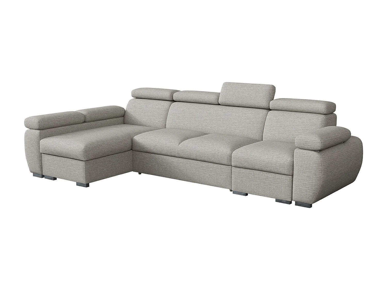 Sofá rinconero Columbus 227, De color marrón claro, Función de descanso, Almacenaje, 85cm