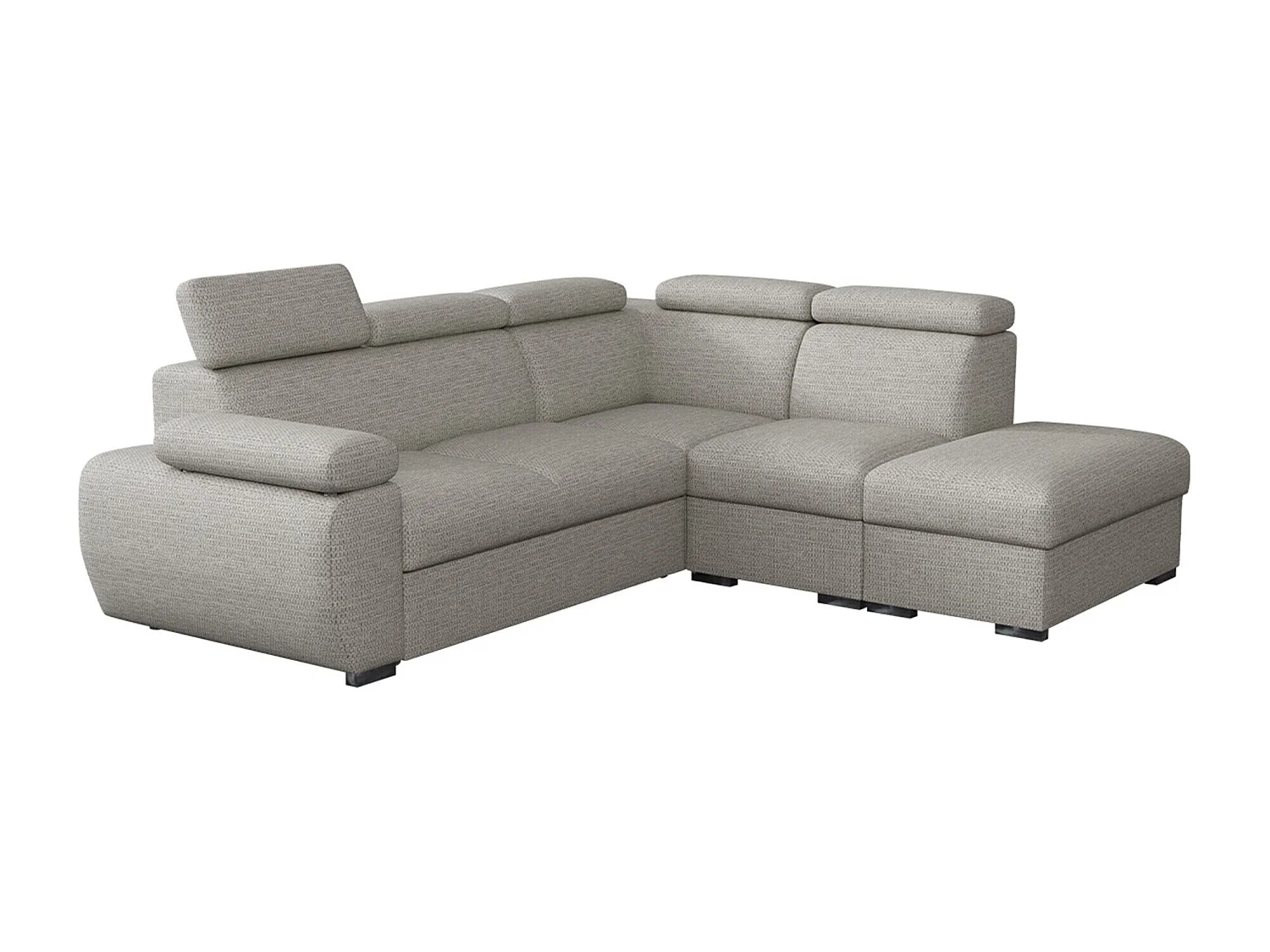 Sofá rinconero Columbus 228, De color marrón claro, Función de descanso, Almacenaje, 85cm