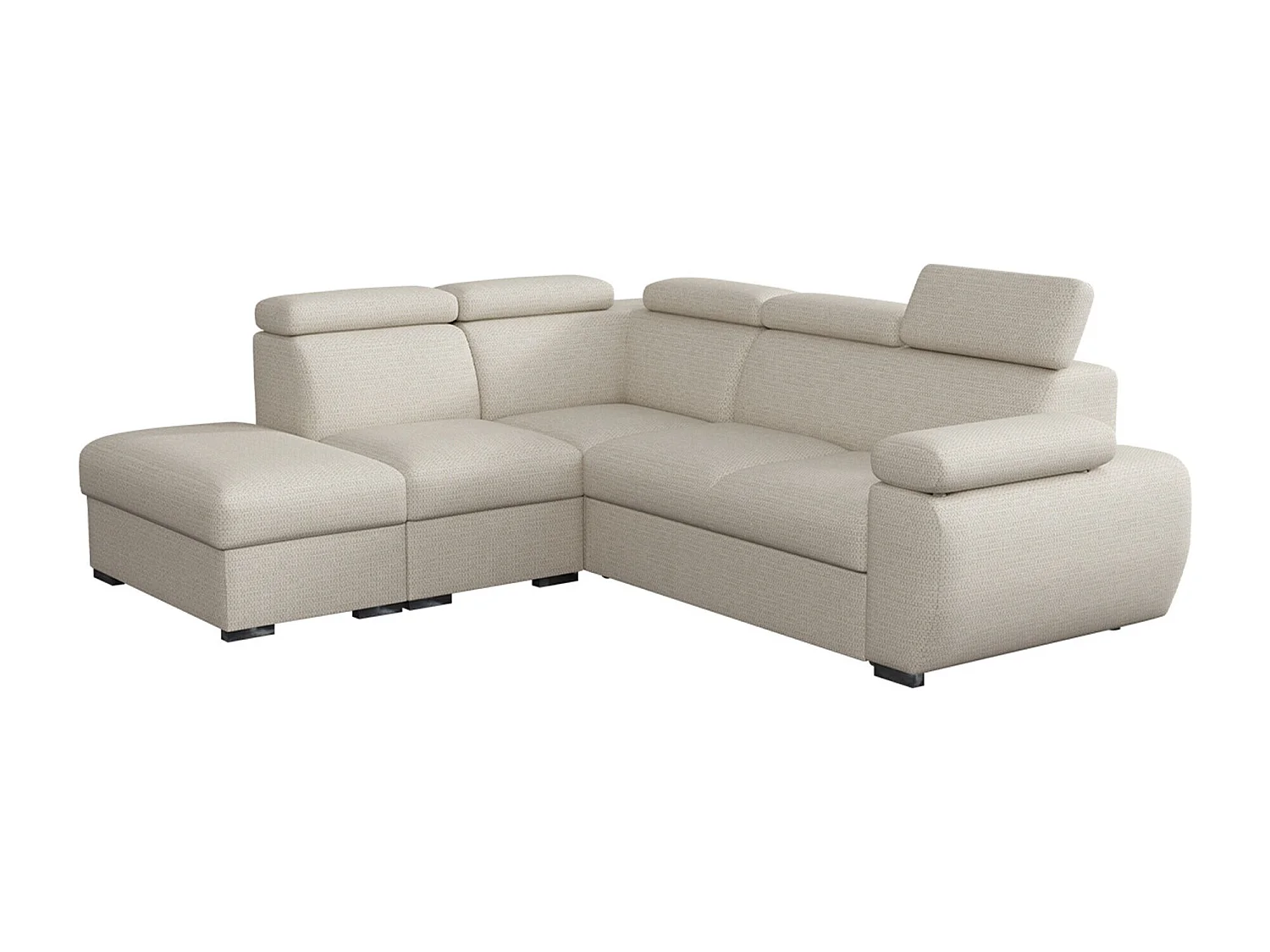 Divano angolare Columbus 228, Nocciola, Con, 260x230x85cm