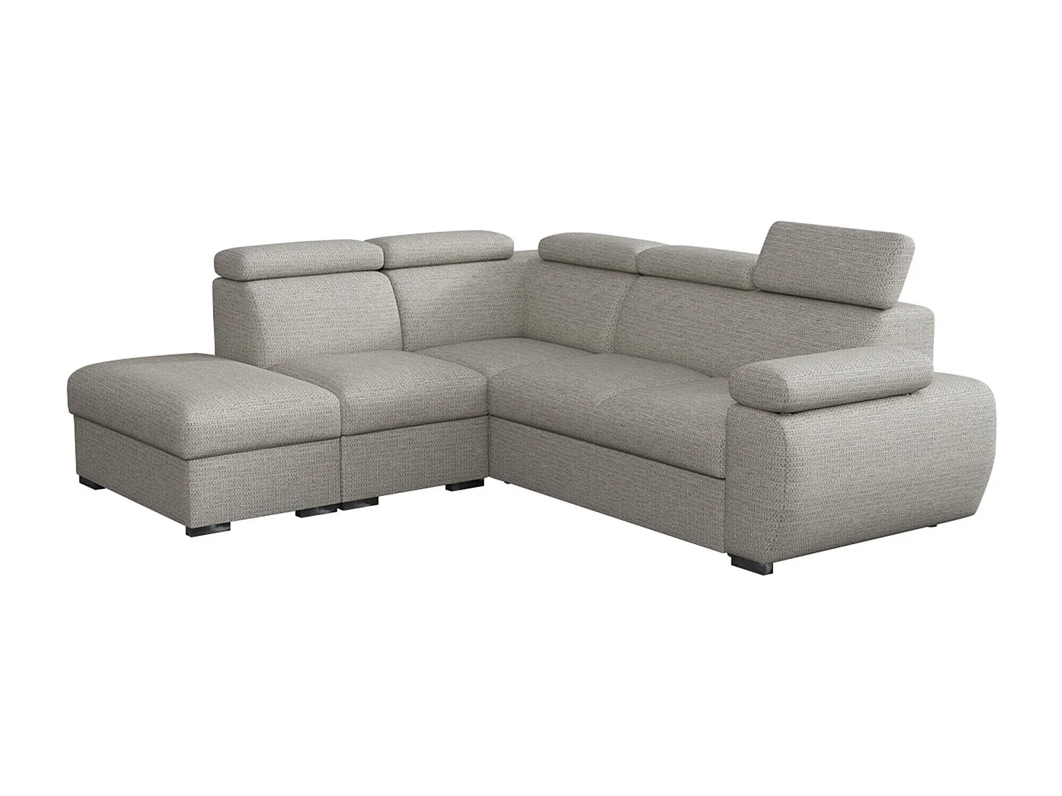 Sofá de canto Columbus 228, Castanho claro, Funcionalidade de dormir