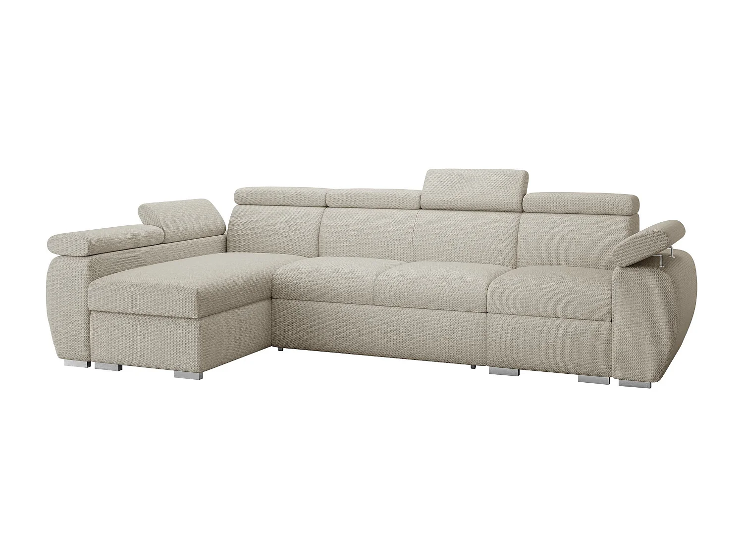 Canapé d'angle Columbus 227, Crème, Disponible, 320x170x85cm