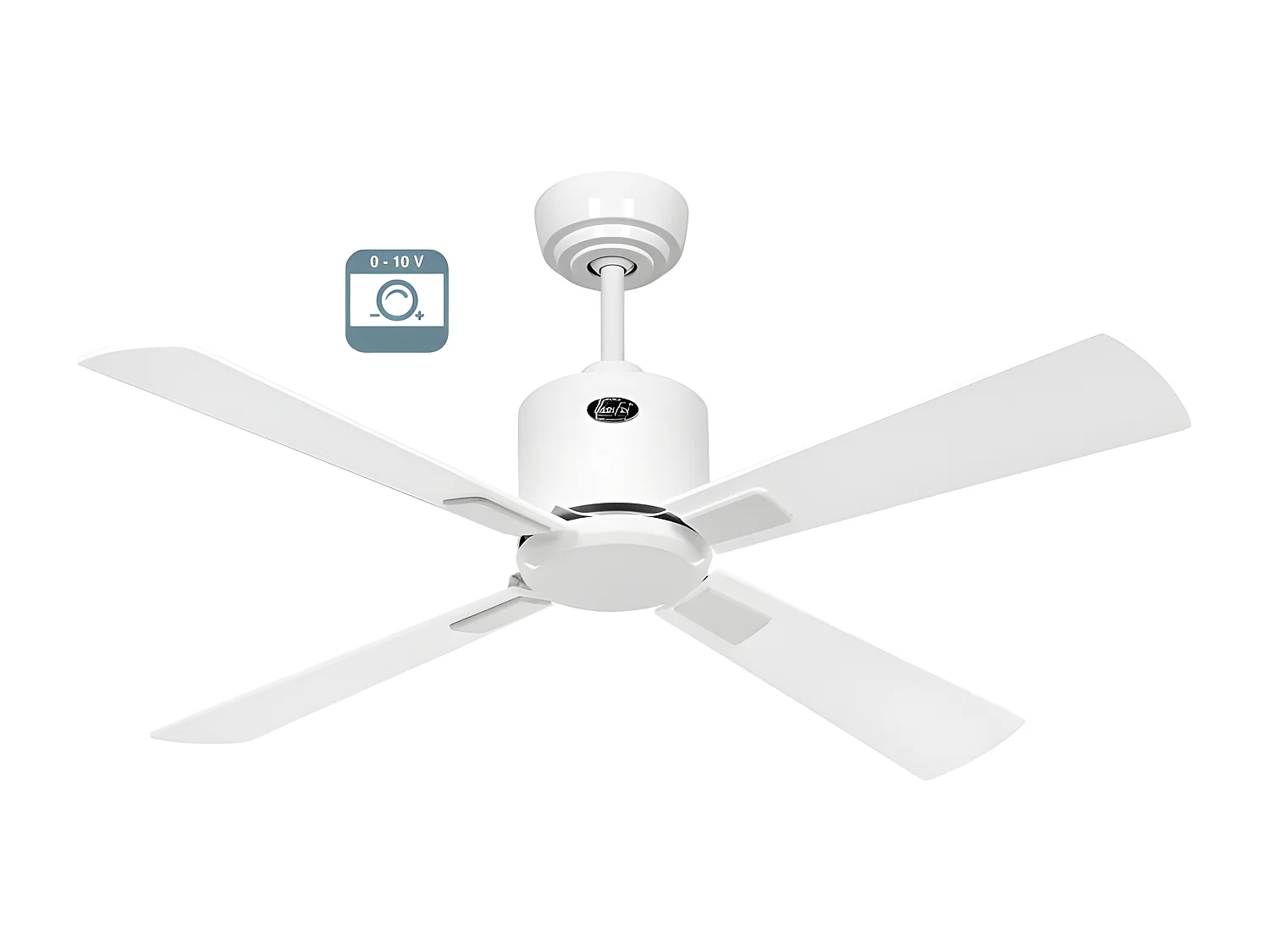 eco neo III 103, ventilateur sans lumière, corps blanc avec pales blanches et grises, casafan