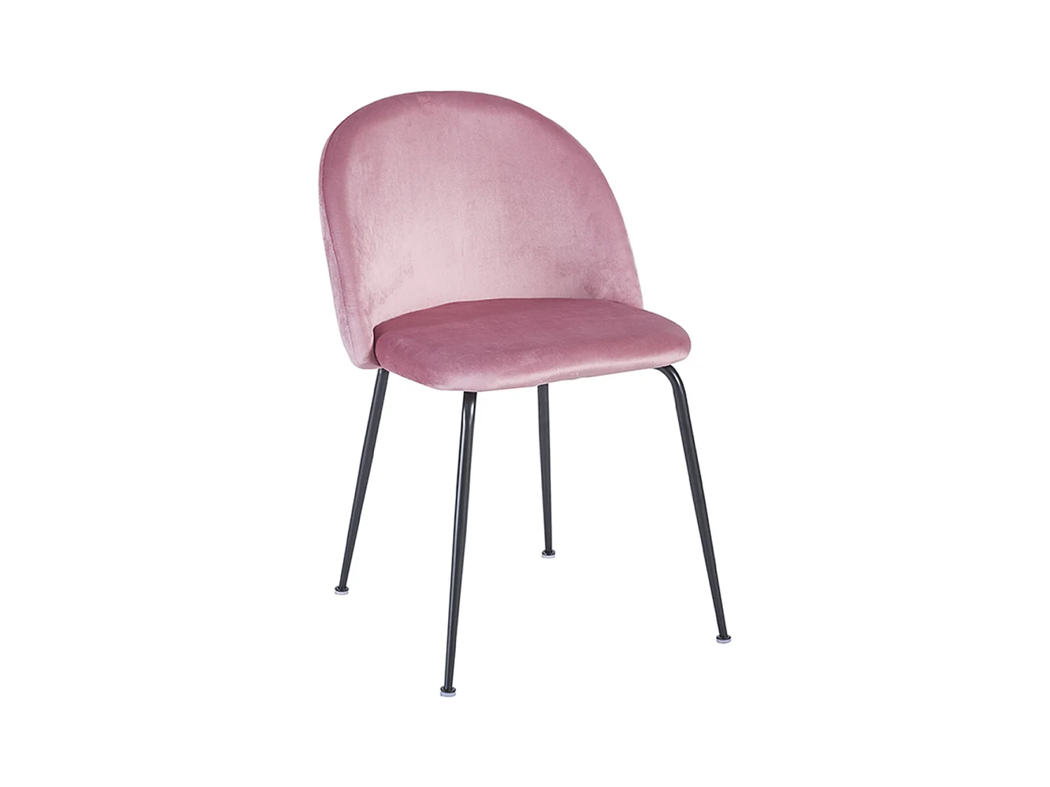Sillas Comedor - Silla Black Dalnia Terciopelo - Rosa