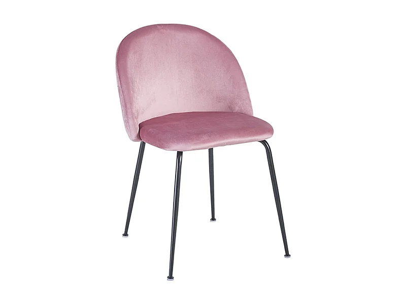 Sillas Comedor - Silla Black Dalnia Terciopelo - Rosa