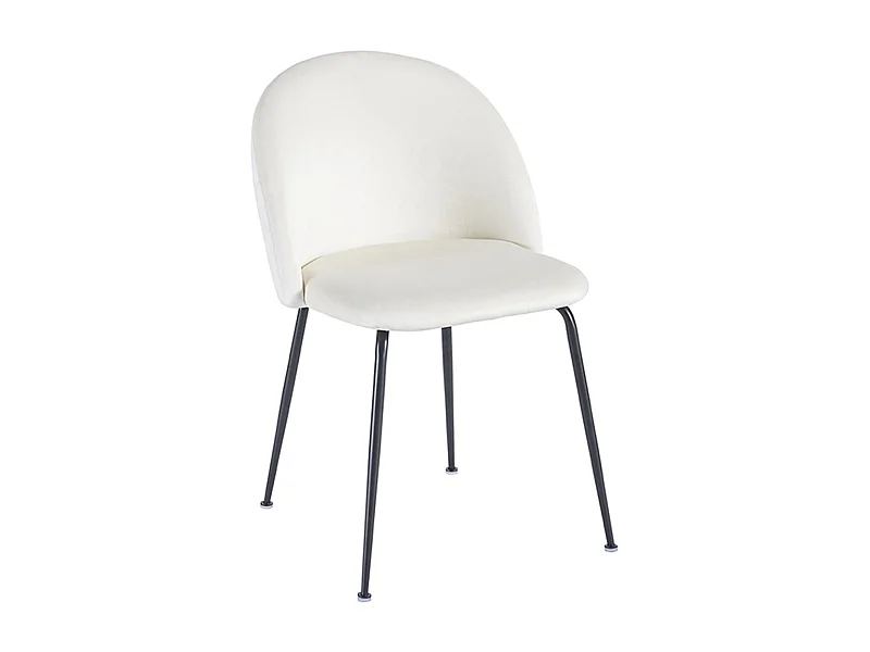 Sillas Comedor - Silla Black Dalnia Terciopelo - Beige