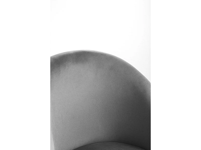 Sillas Comedor - Silla Black Dalnia Terciopelo - Gris claro