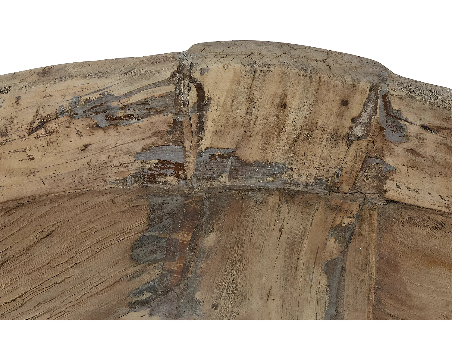 Table d'appoint ronde en bois sculpté coloris naturel - diamètre 65 x Hauteur 26 cm