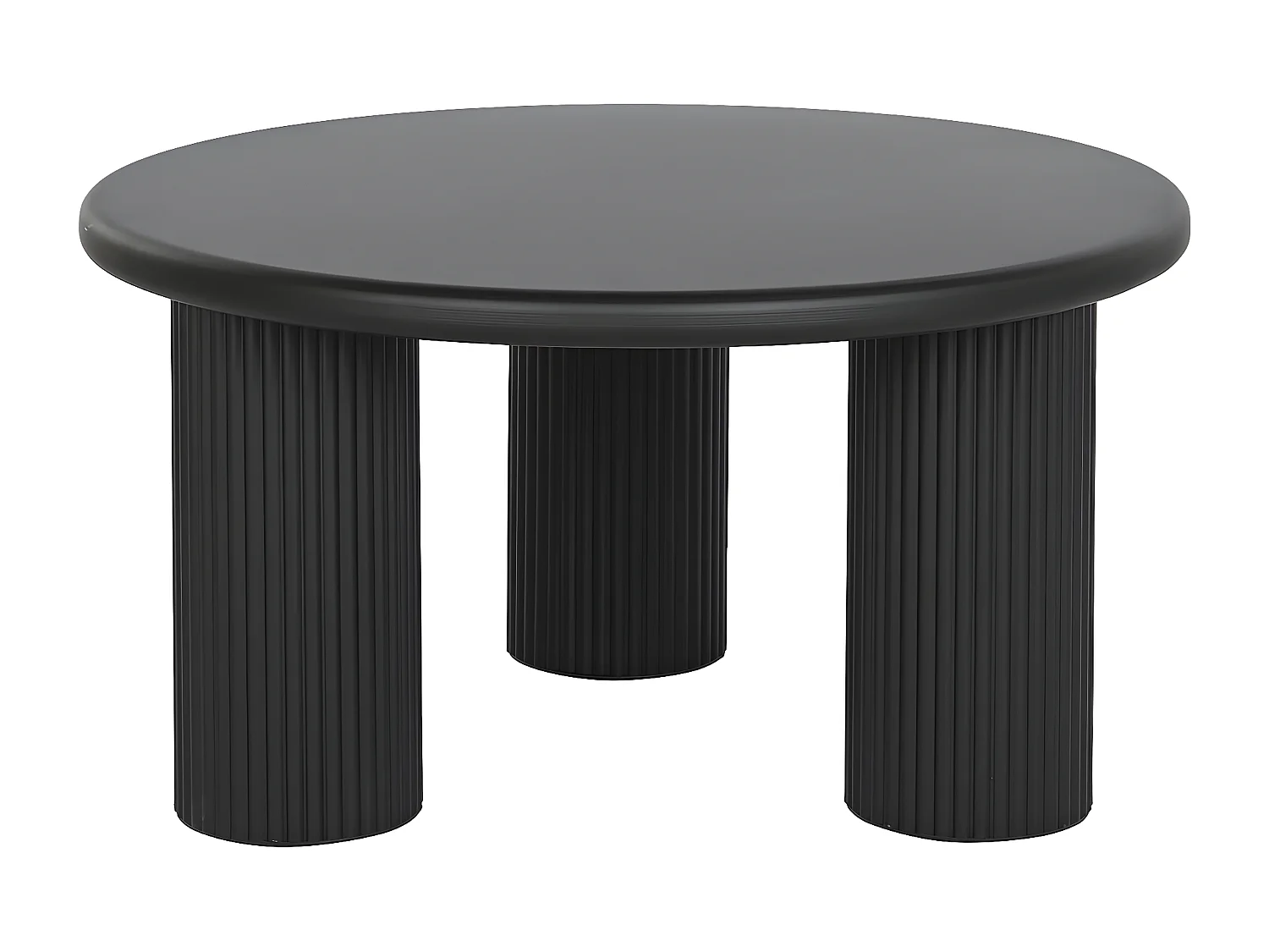 Table d'appoint ronde en métal coloris noir - diamètre 75 x Hauteur 40 cm