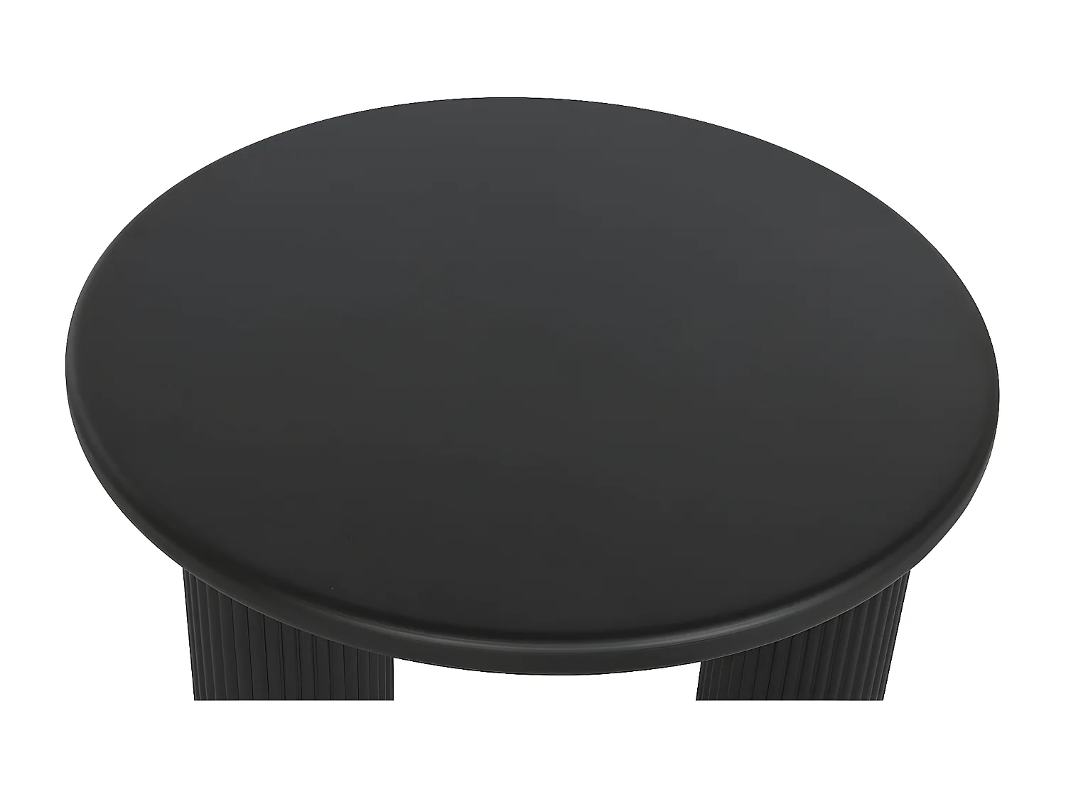Table d'appoint ronde en métal coloris noir - diamètre 75 x Hauteur 40 cm