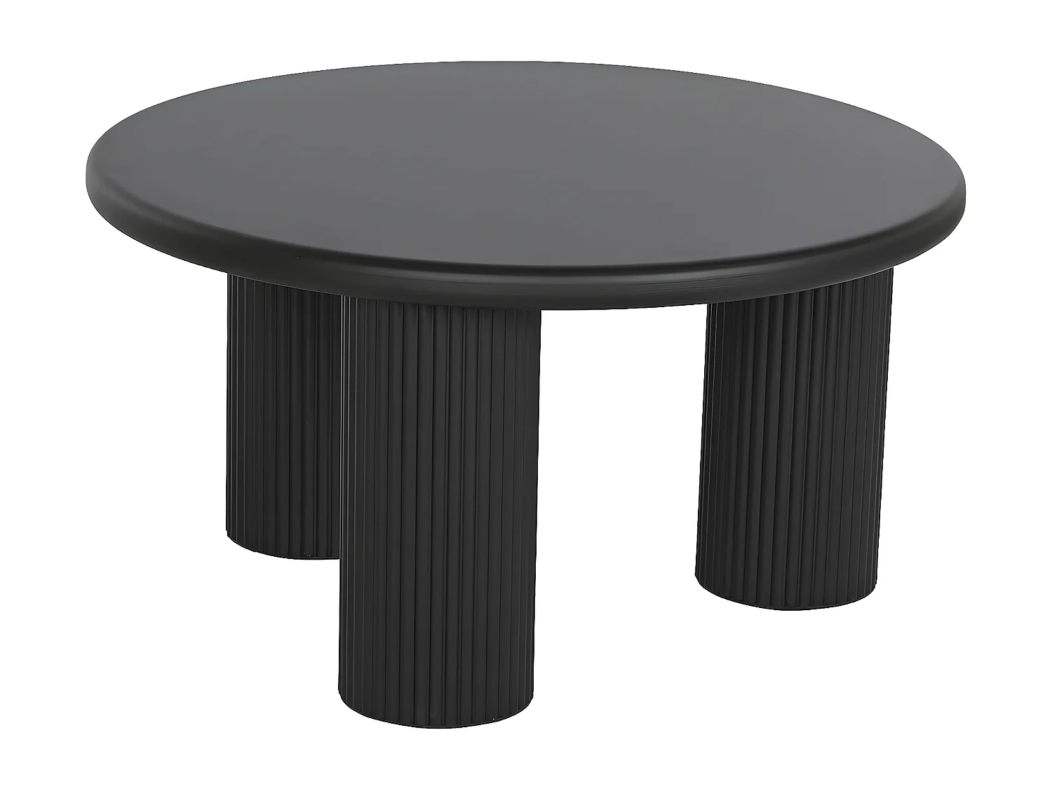 Table d'appoint ronde en métal coloris noir - diamètre 75 x Hauteur 40 cm