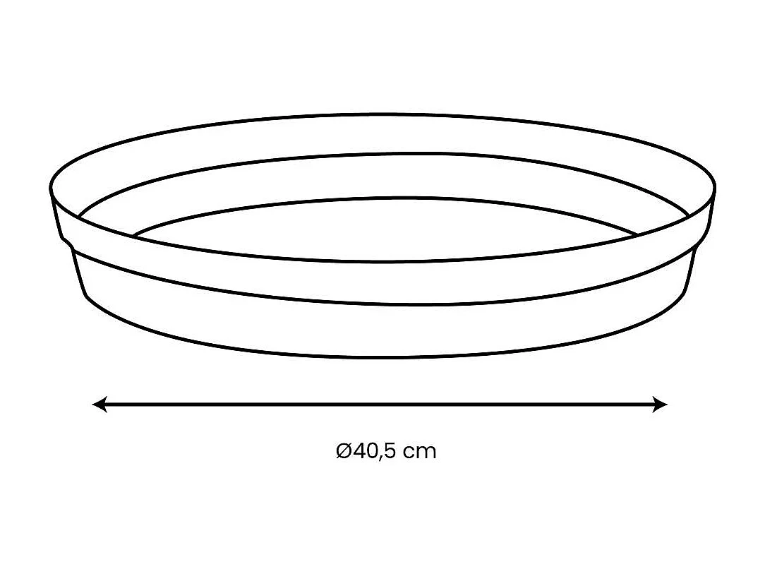 Soucoupe Ø 40 cm pour pot Ø 60 cm - Anthracite - Eda