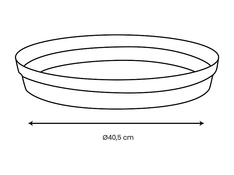 Soucoupe Ø 40 cm pour pot Ø 60 cm - Anthracite - Eda