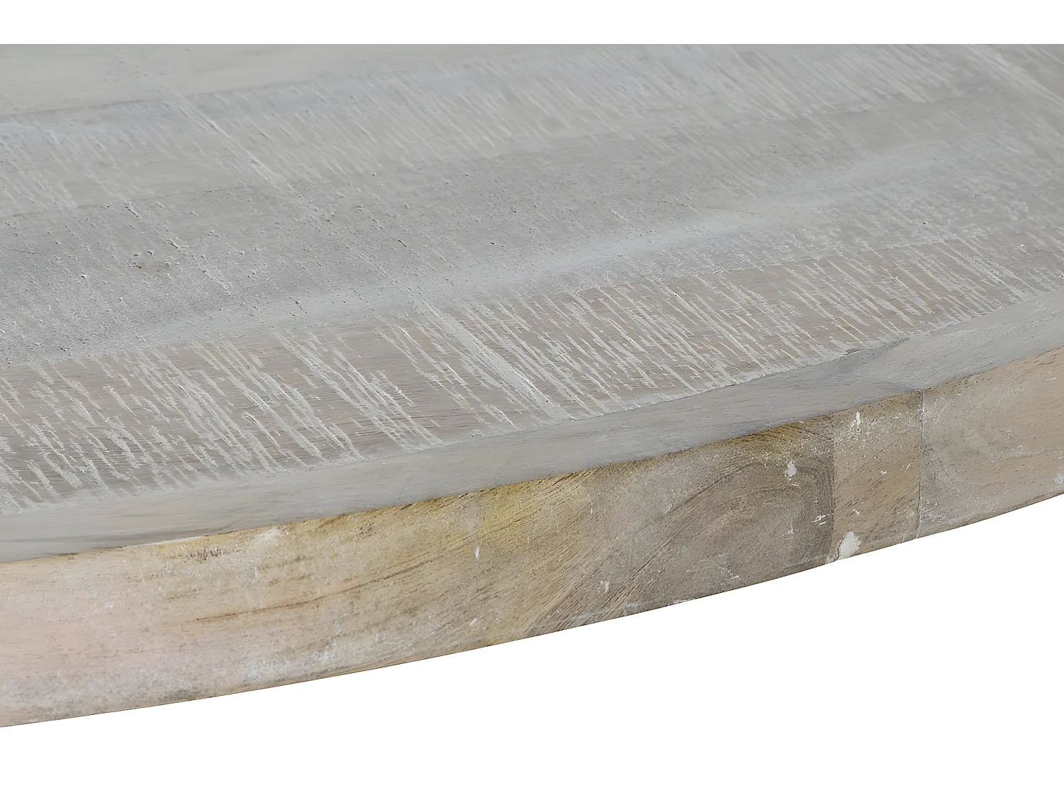 Table de repas, table à manger ronde en bois de manguier coloris naturel - diamètre 150 x Hauteur 76 cm