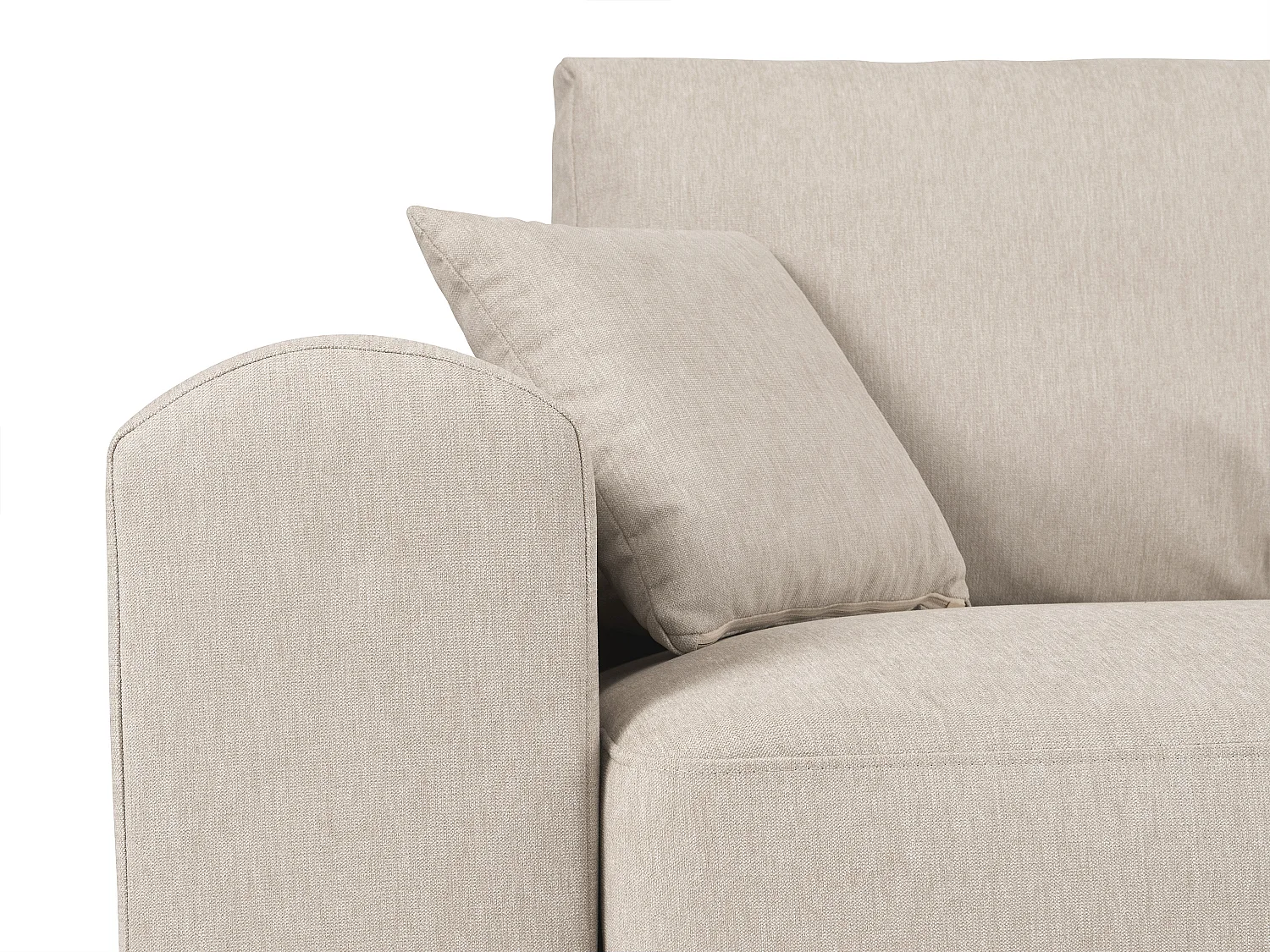 Vändbar bäddsoffa i beige tyg ILANOR