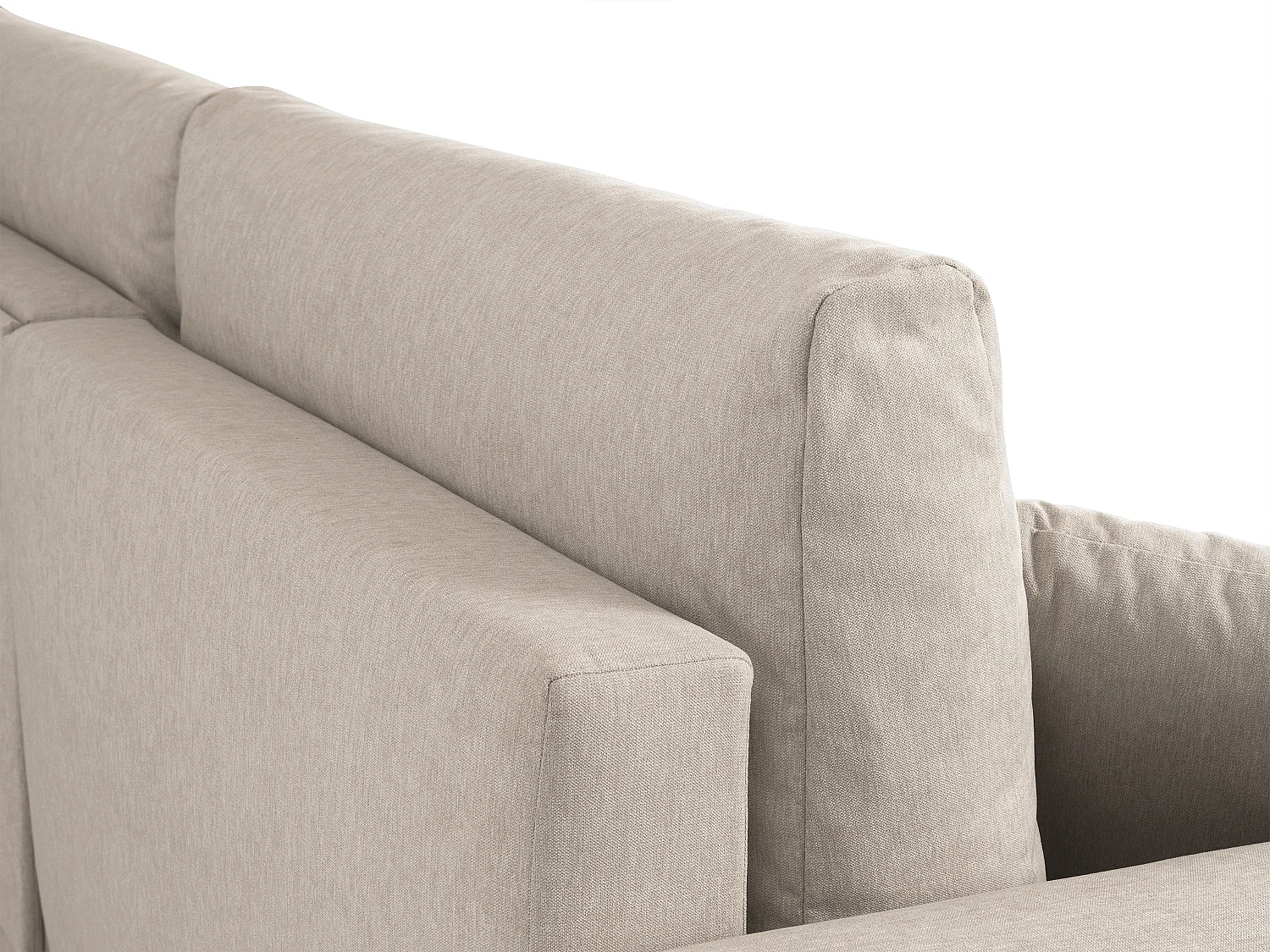 Vändbar bäddsoffa i beige tyg ILANOR