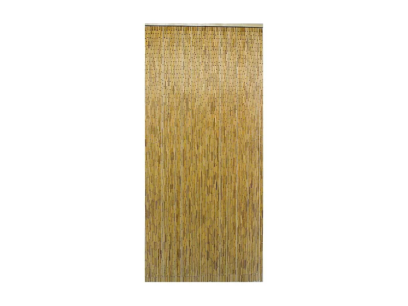 Rideau de porte bois de bambou vernis - coloris naturel - 90 x 200 cm - Morel