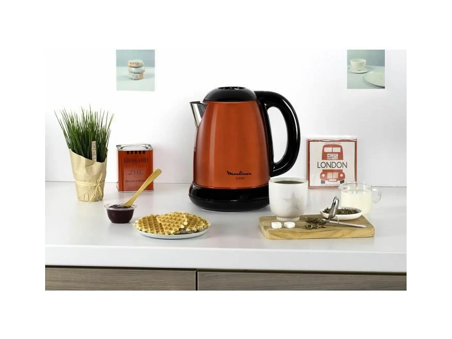 Bollitore elettrico 1,7 L Acciaio inossidabile Rosso