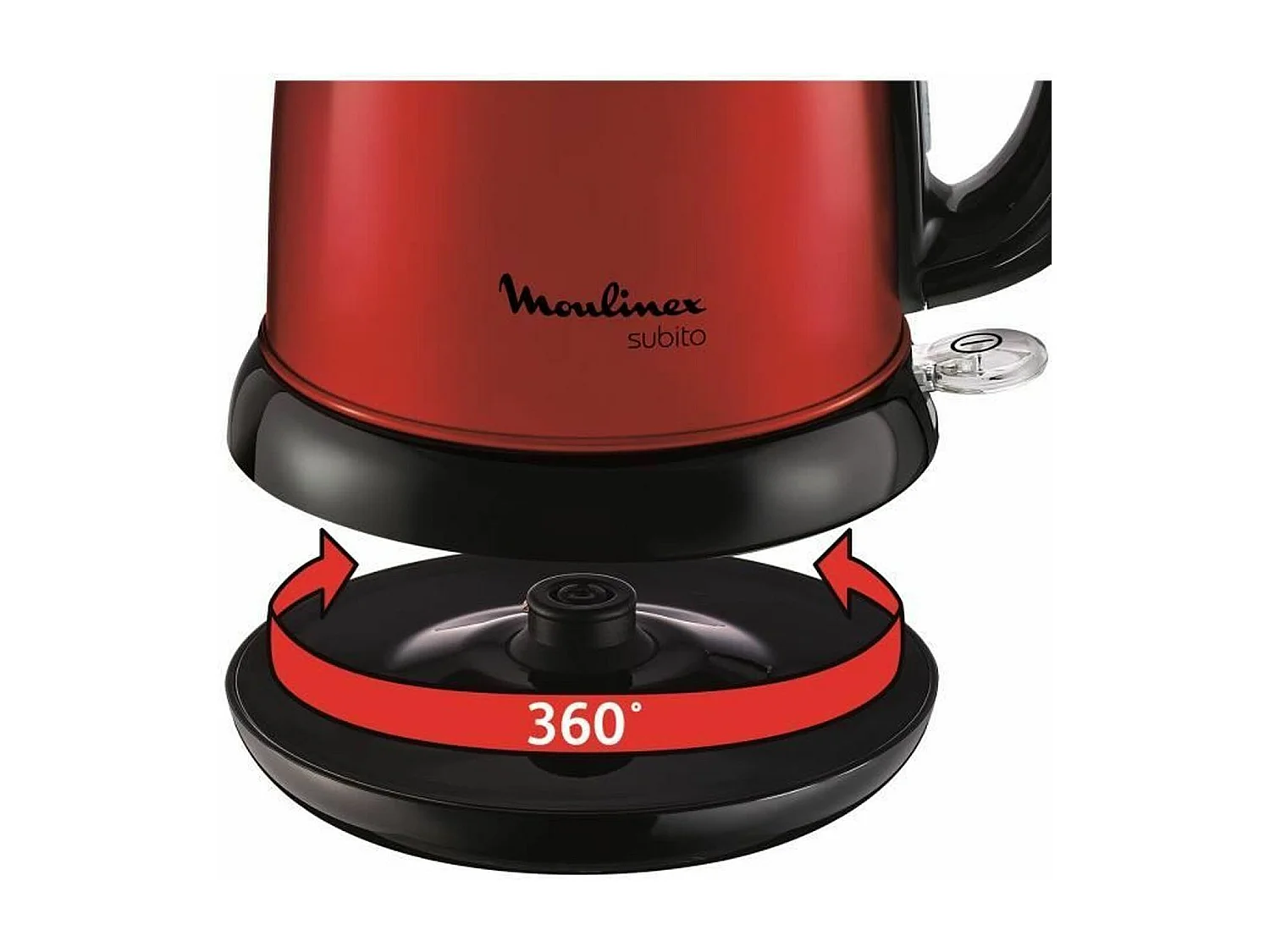 Wasserkocher – 1,7 l – Edelstahl – Rot