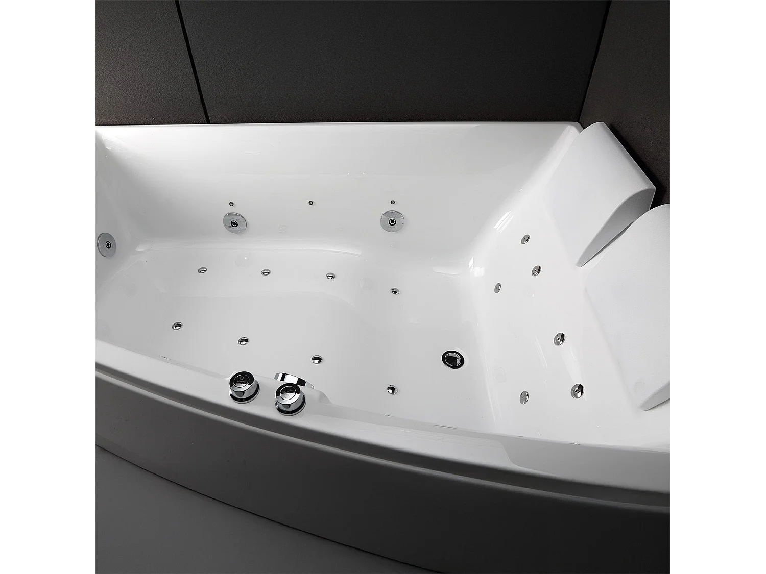 Baignoire Balnéo Sangha duo Wave droite 170  x120  x63  cm, by SPALINA