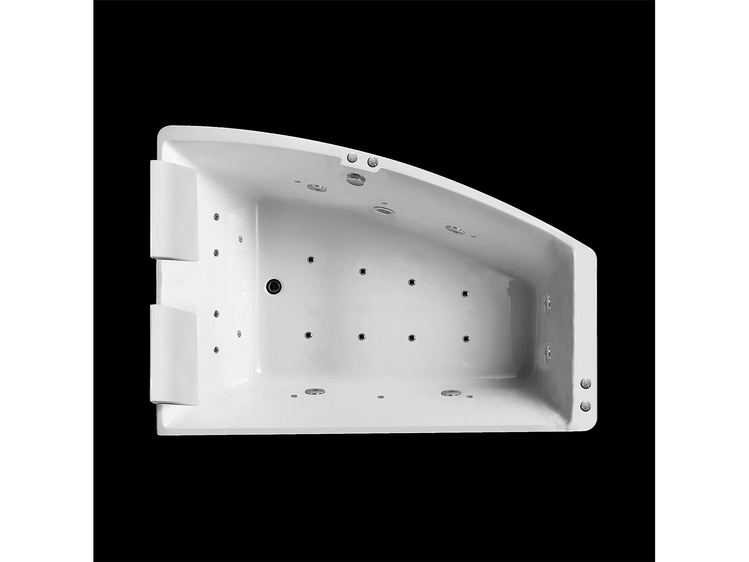 Baignoire Balnéo Sangha duo Wave droite 170 x120 x63 cm, by SPALINA