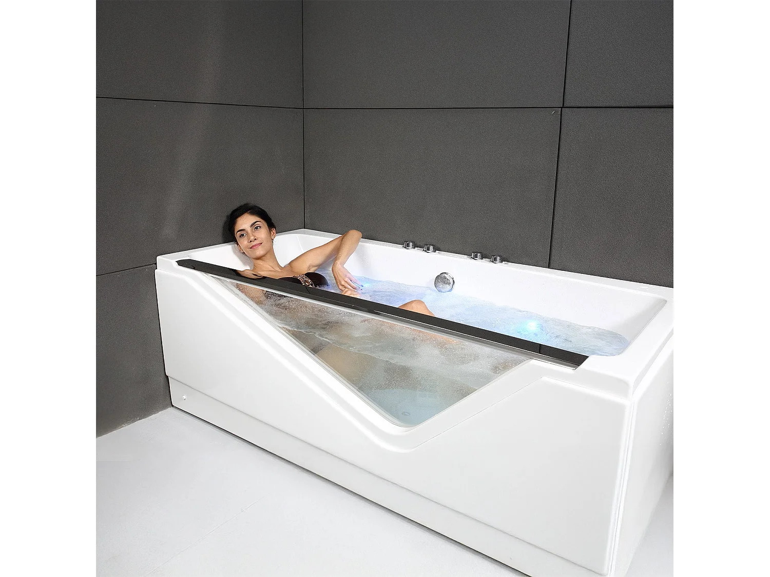 Baignoire Balnéo Indra Wave 170  x80  x63  cm, by SPALINA