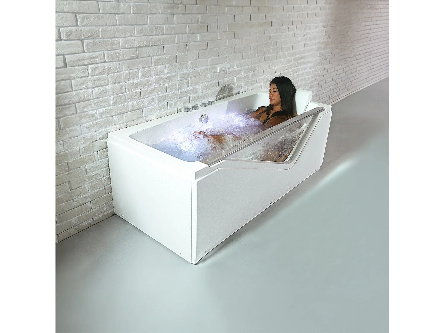 Baignoire Balnéo Indra Wave 170  x80  x63  cm, by SPALINA