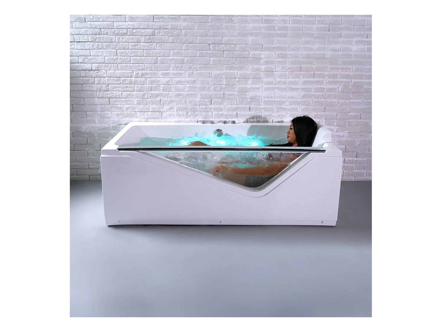Baignoire Balnéo Indra Wave 170  x80  x63  cm, by SPALINA