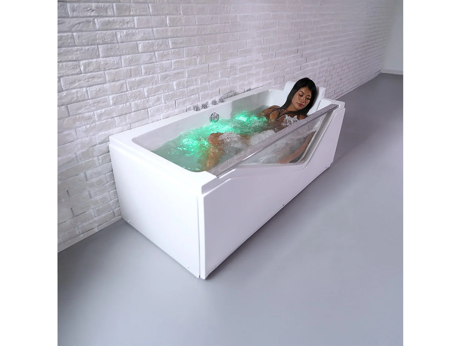 Baignoire Balnéo Indra Wave 170  x80  x63  cm, by SPALINA