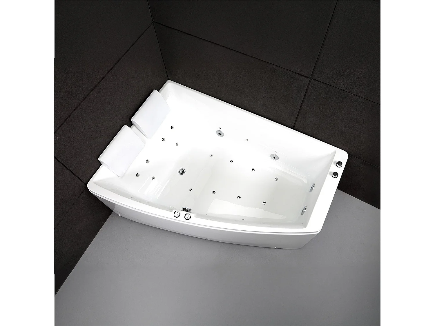 Baignoire Balnéo Sangha duo Wave gauche 170  x120  x63  cm, by SPALINA