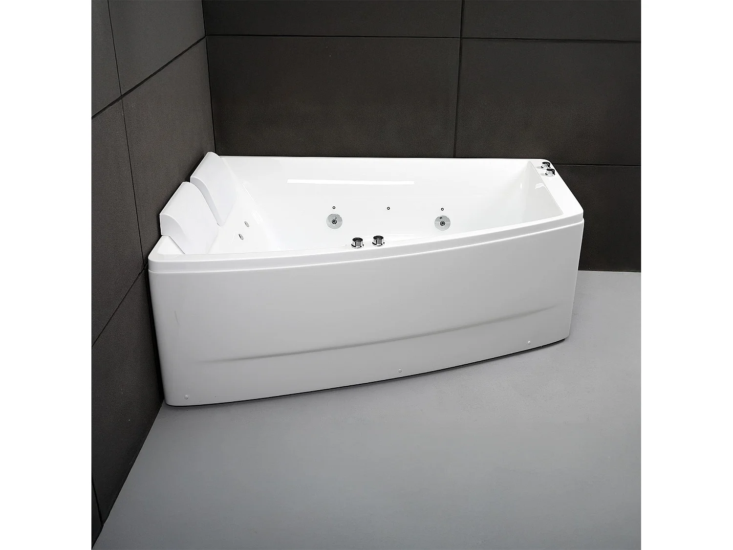 Baignoire Balnéo Sangha duo Wave gauche 170 x120 x63 cm, by SPALINA