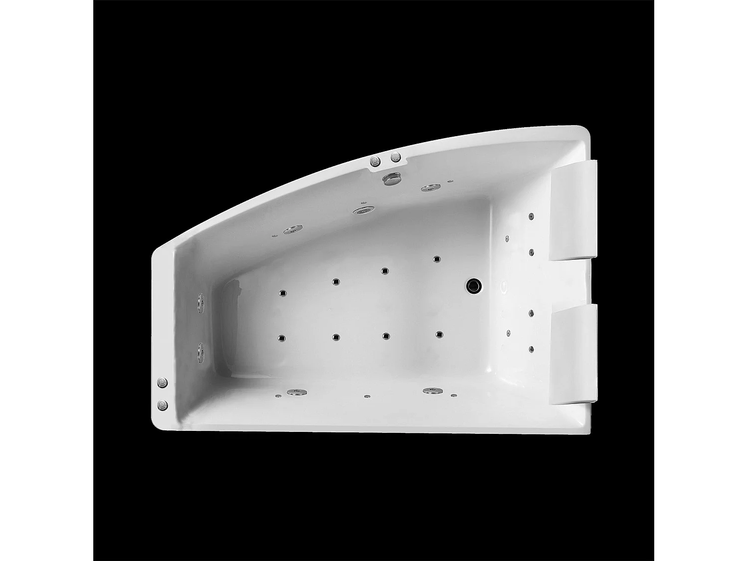 Baignoire Balnéo Sangha duo Wave gauche 170 x120 x63 cm, by SPALINA