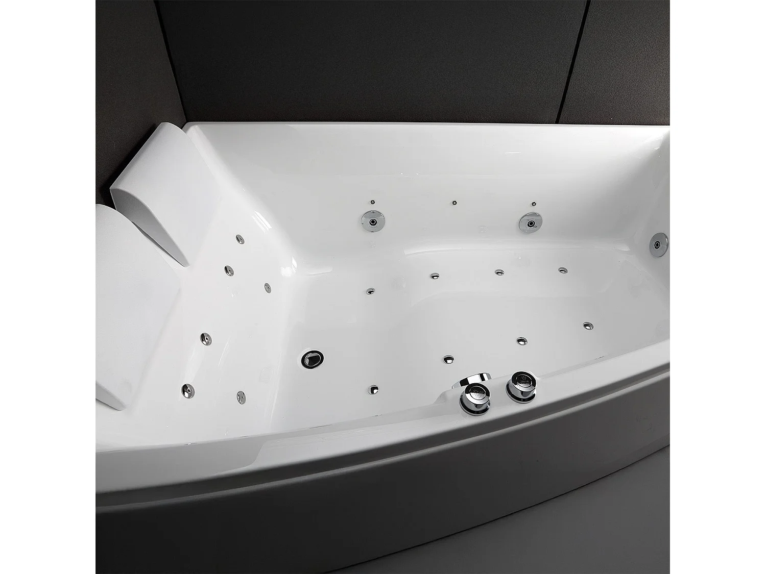 Baignoire Balnéo Sangha duo Wave gauche 170 x120 x63 cm, by SPALINA