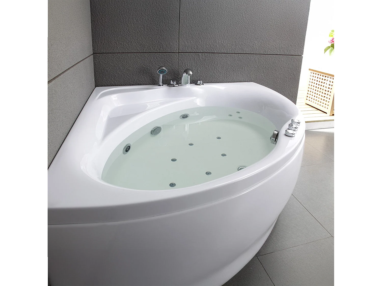 Baignoire Balnéo Maldives Jets 135  x135  x54  cm, by SPALINA