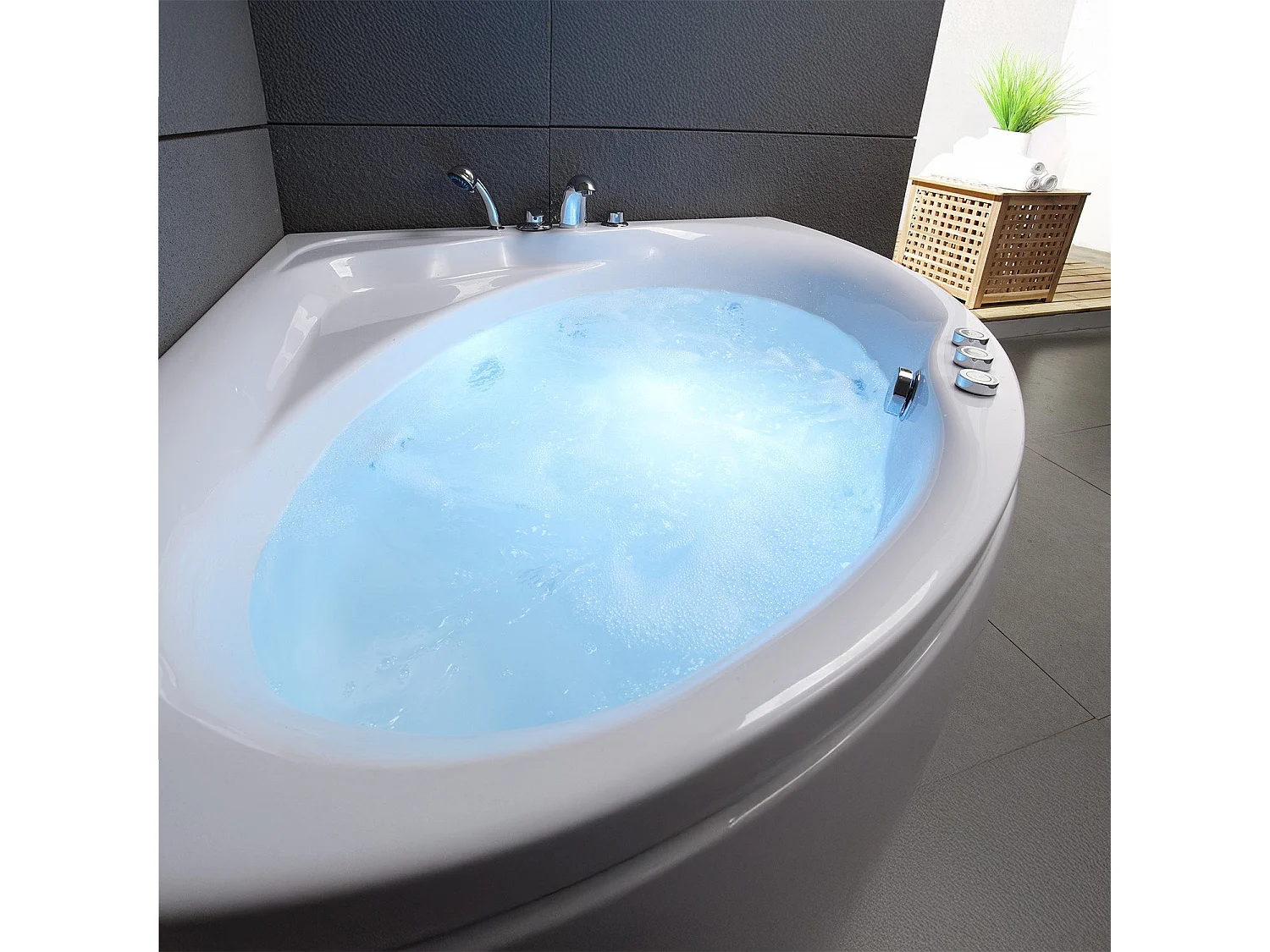 Baignoire Balnéo Maldives Jets 135  x135  x54  cm, by SPALINA