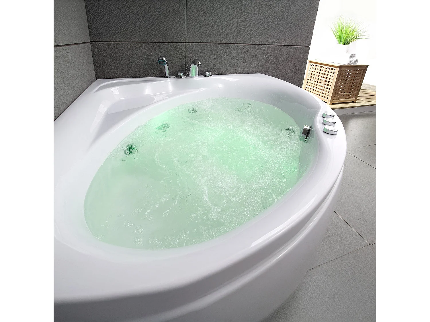 Baignoire Balnéo Maldives Jets 135  x135  x54  cm, by SPALINA