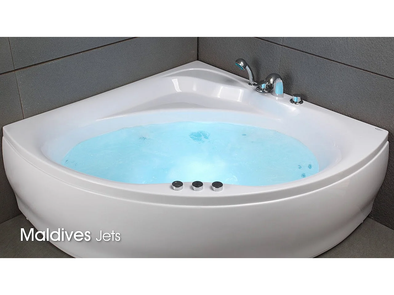 Baignoire Balnéo Maldives Jets 135  x135  x54  cm, by SPALINA