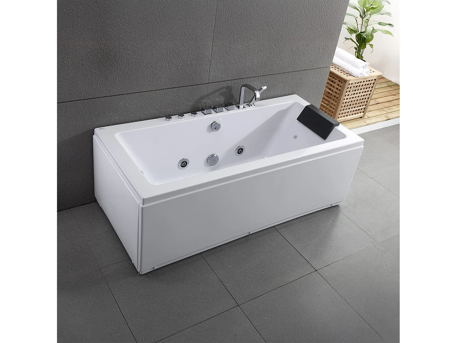 Baignoire Balnéo Sikinos Jets 170  x78  x60  cm, by SPALINA
